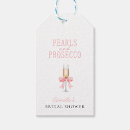 Pink Pearls & Prosecco Brautparty Geschenkanhänger