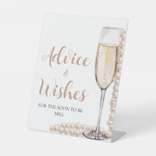Pink Pearls und Prosecco Beratung und Wünsche Unte Sockelschild