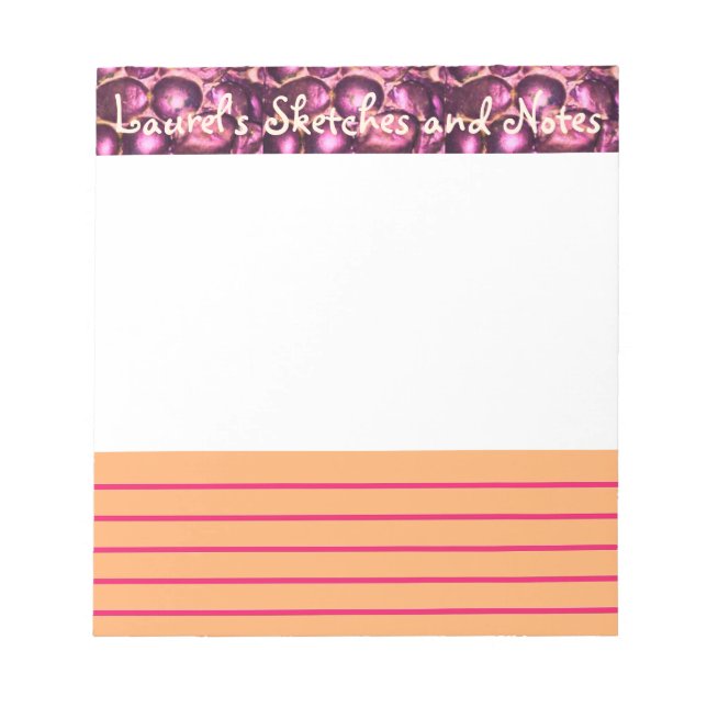 Pink Pebbled Glam kleine Skizze und Notizblock (Vorderseite)