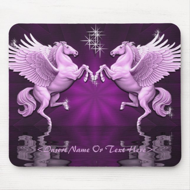 Pink Pegasus Reflections Maus Pad Mousepad (Vorne)