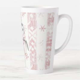 Pink Penguin Snowflakes Weihnachten Milchtasse