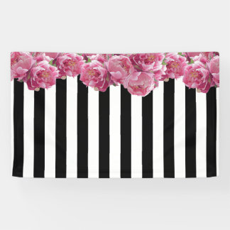 Pink Peonies Floral Hintergrund Banner