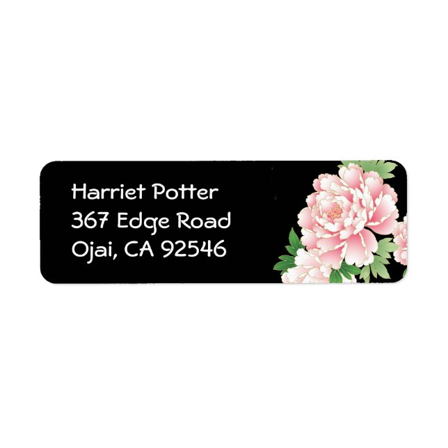 Pink Peonies Japanisch Floral Kimono (Vorne)