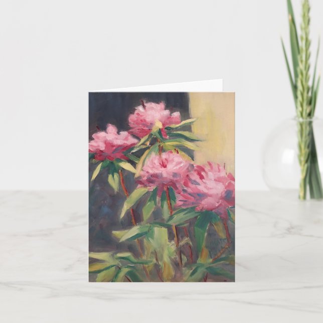 "Pink Peonies" Karte (Vorderseite)