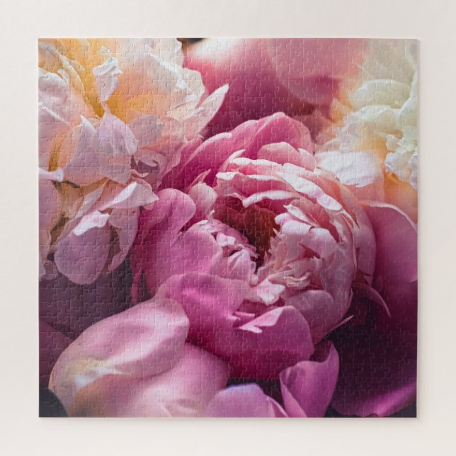 Pink Peonies: Luxuriöse florale Kunst. (Vertikal)