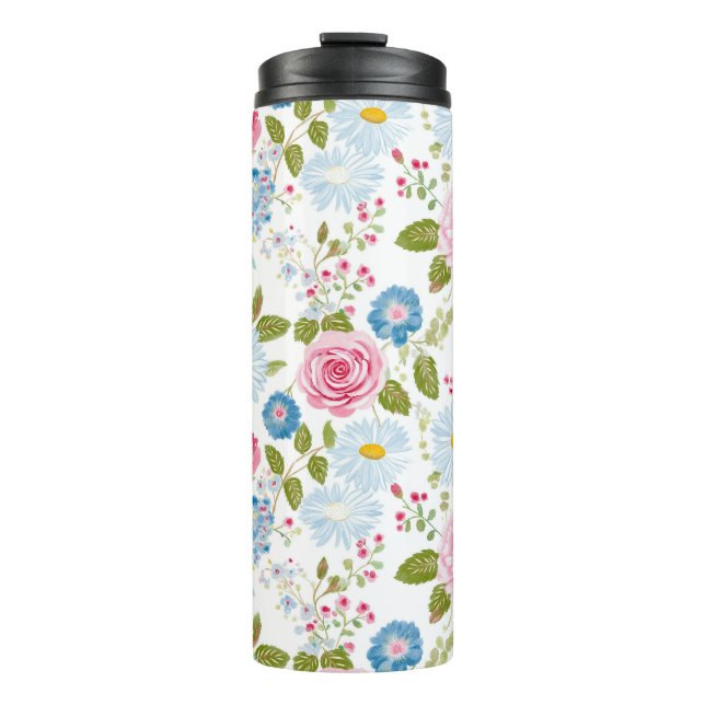 Pink Peonies Pattern  Thermosbecher (Vorderseite)