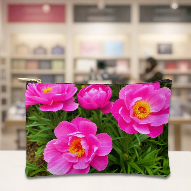 Pink Peonies Pouch Zubehörtasche (Pouch with pink peonies)