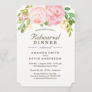 Pink Peonies Probe Dinner Einladungen