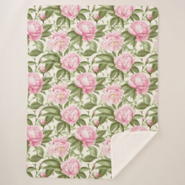 Pink Peonies Sherpadecke