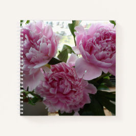 Pink Peonies Spiral Notebook Notizbuch