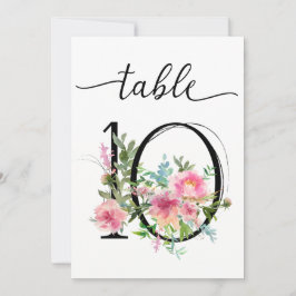 Pink Peonies Table 10 Tischnummer