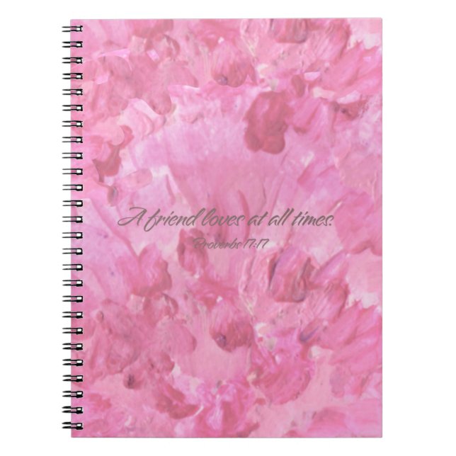 Pink Peony-A Friend Loves Spiral Notebook Notizblock (Vorderseite)