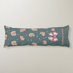 Pink Peony and Bow Pattern Seitenschläferkissen