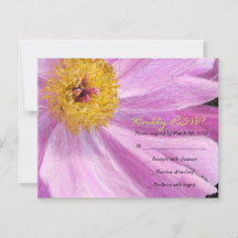 PINK PEONY Bat Mitzvah Einladung UAWG Antwort Kart