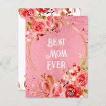Pink Peony Beste Mama je Blumenrahmen