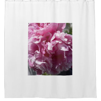 Pink Peony Blossom Nature Photography Shower Curta Duschvorhang