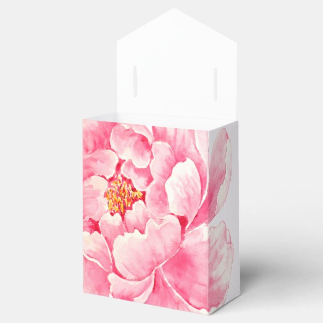 Pink Peony Blume Geschenkschachtel (Geöffnet)