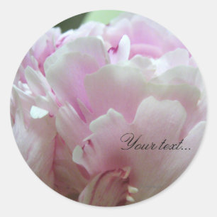 Pink Peony Blume Hochzeit Einladung Siegel Runder Aufkleber