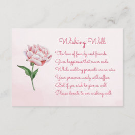 Pink Peony Blume Hochzeitszittel Begleitkarte