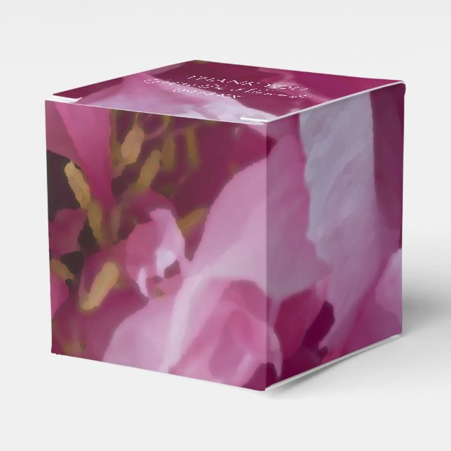 Pink Peony Blume Wedding Geschenkschachtel (Vorderseite)