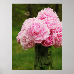 Pink Peony Bouquet Poster