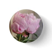 Pink Peony Button