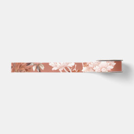 Pink Peony Chinoiserie Grosgrain Ribbon Ripsband