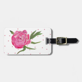 Pink Peony Custom Luggage Tag Gepäckanhänger