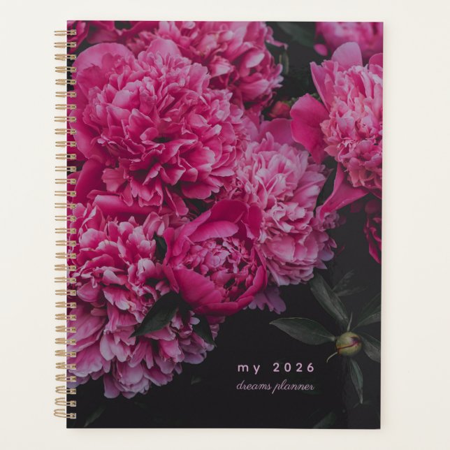 Pink Peony Dreams Planner Planer (Vorderseite)