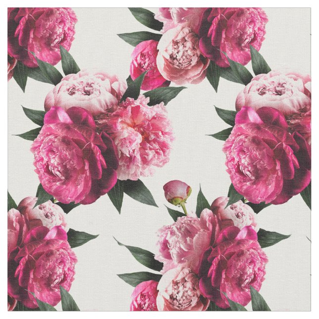 Pink Peony Fabric Stoff (Nahaufnahme)
