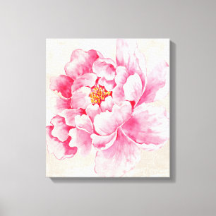 Pink Peony Floral Leinwanddruck