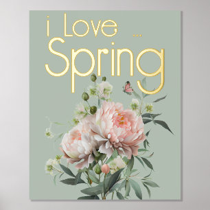Pink Peony Floral Spring Foliendrucke