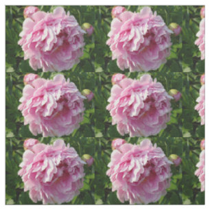Pink Peony Foto Hütte Bauernhof Blumengarten Stoff