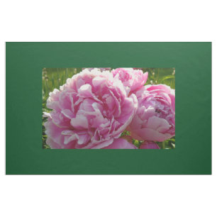 Pink Peony Foto Hütte Bauernhof Blumengarten Stoff
