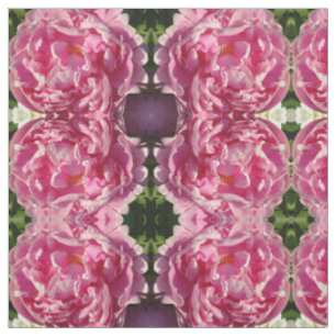 Pink Peony Foto Hütte Bauernhof Blumengarten Stoff