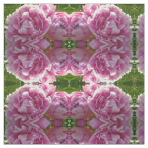 Pink Peony Foto Hütte Bauernhof Blumengarten Stoff
