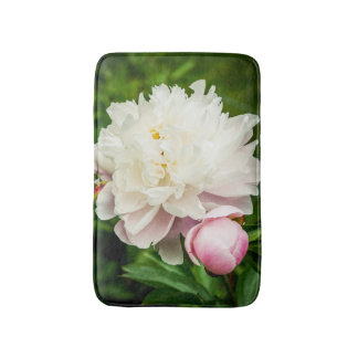 Pink Peony Garden Flowers Badematte