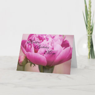 Pink Peony Happy Birthday Card Karte