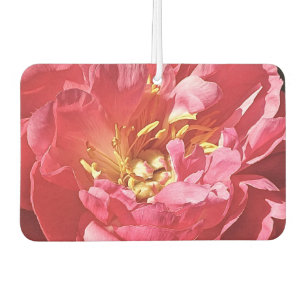 Pink Peony, Heart Air Freshener Autolufterfrischer