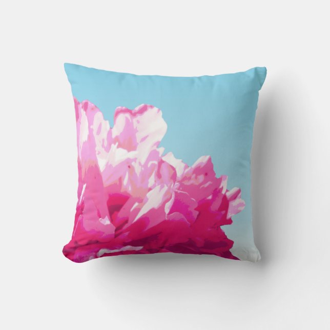Pink Peony Kissen (Vorderseite)