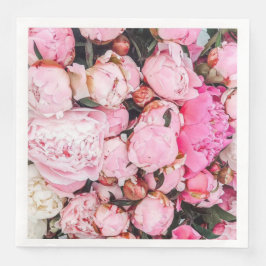 Pink Peony Party Design Serviette