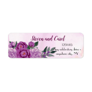 Pink peony Return Address