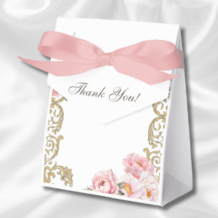 Pink Peony Rokoko Vintag Floral Baby Dusche Geschenkschachtel
