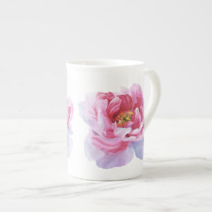 Pink Peony Tasse Cup Knochen China