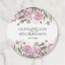Pink Peony Watercolor Wedding