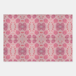 Pink Peonys Floral Wrapping Paper Geschenkpapier Set