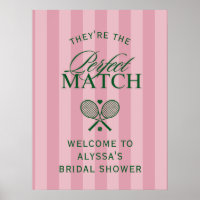 Pink Perfect Match Tennis Brautparty Willkommen