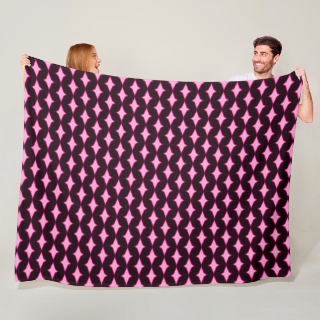 Pink Persian Diamond Princess Plush Pattern Fleecedecke (Beispiel)