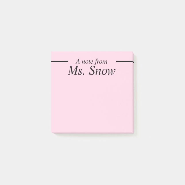 Pink - personalisieren Sie Ihre eigenen klebrigen  Post-it Klebezettel (Vorderseite)