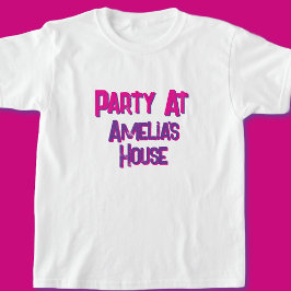 Pink Personalisiert Birthday Party T-Shirt